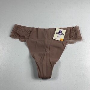 b.tempt'd by Wacoal‎ Women's b.bare Thong Panty 5-S Brown No Back Coverage NWT